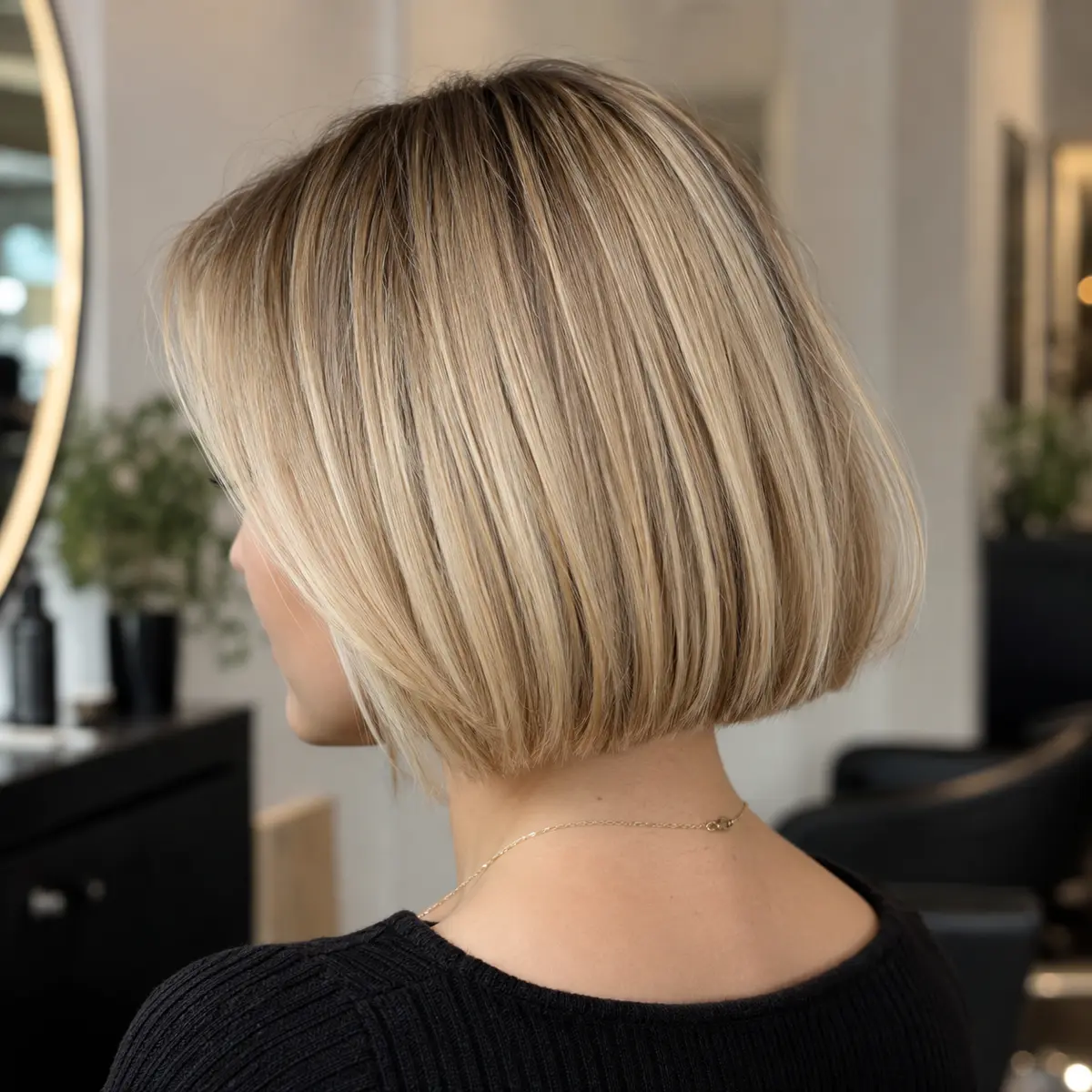 Precision blonde bob by Maya Bennett Hair Studio