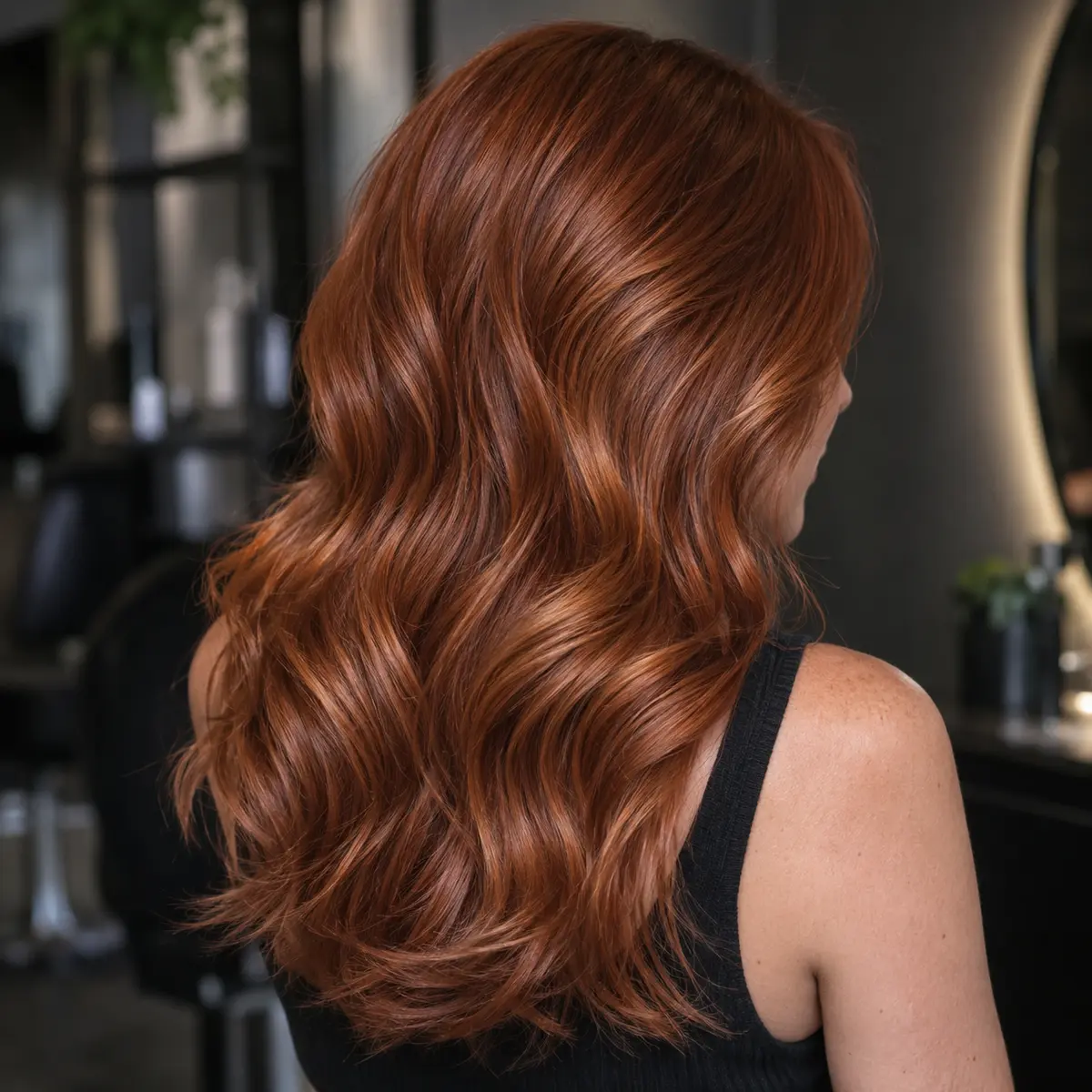 Copper wave finish by Maya Bennett Hair Studio